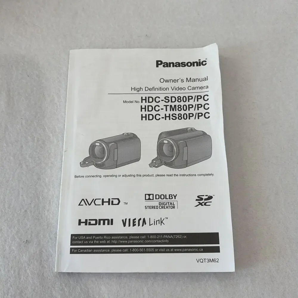 Panasonic HDC-TM85 Handheld Camcorder Video Recorder High Definition